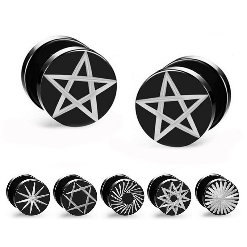 Street Fashion Earrings - 1 adet Sokak pop Punk Kadın