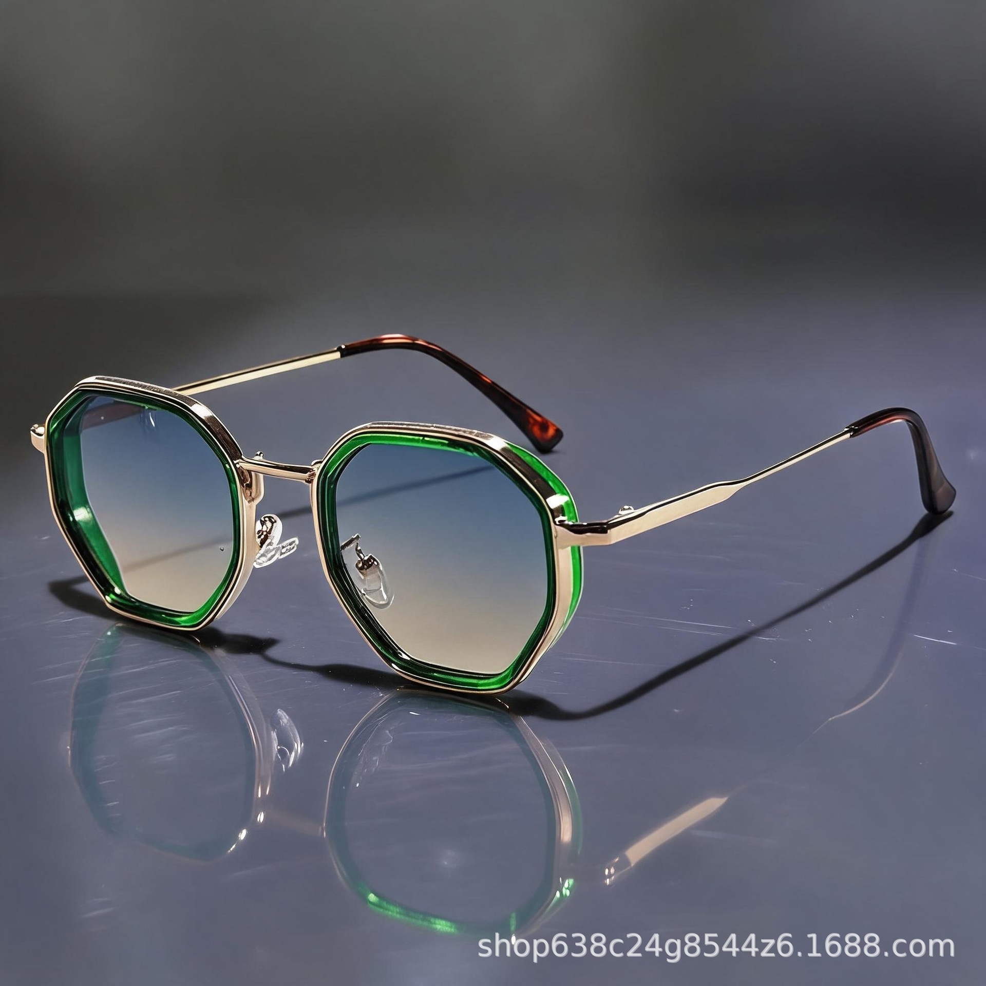 Italy Fashion Street - Metal Poligon Retro Güneş Gözlüğü Eski