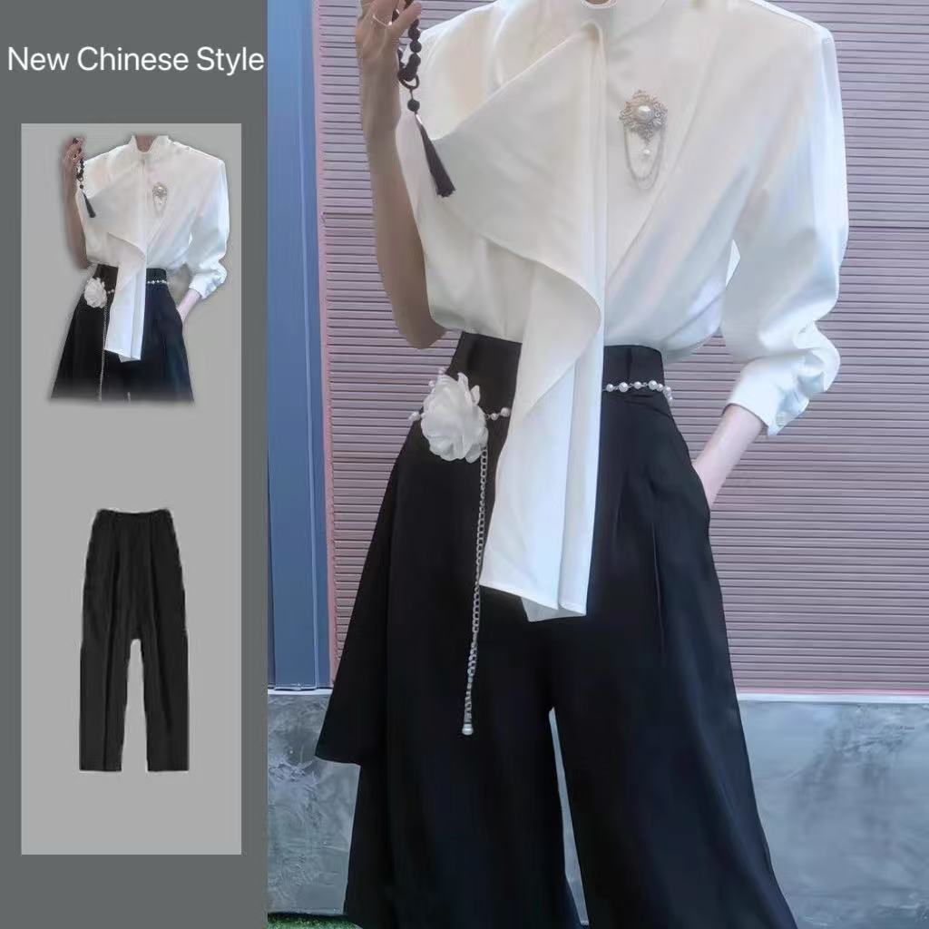 Street Fashion In Chinese - Niş Yeni Çin Stili Kostüm Erkek