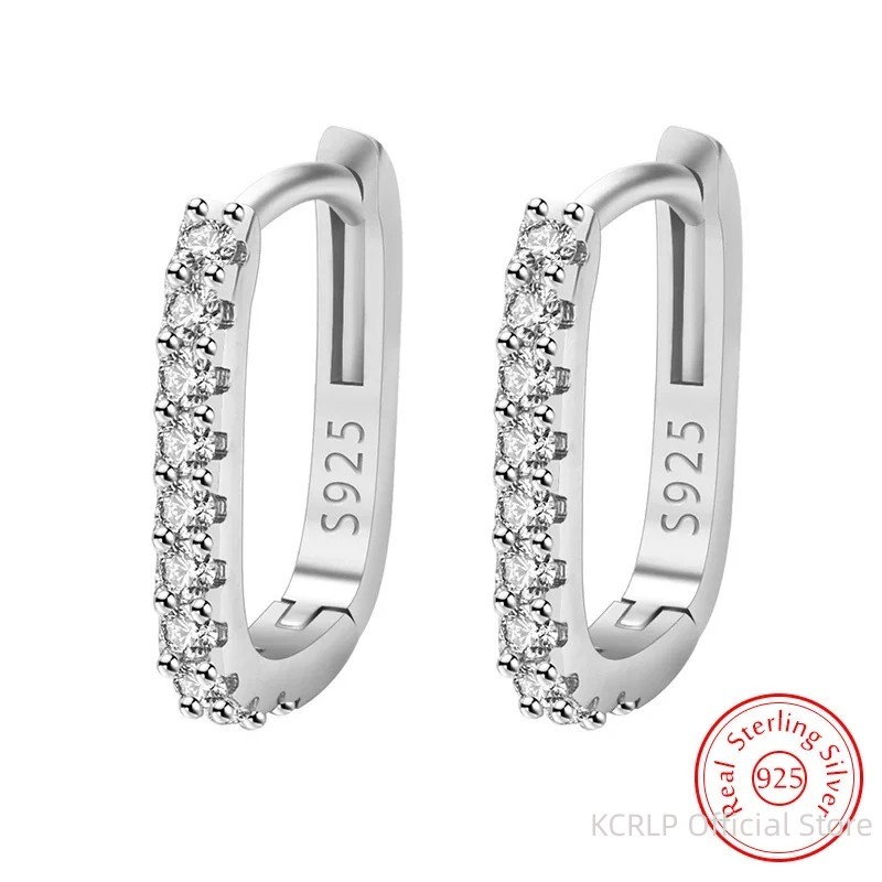 Street Fashion Earrings - Yüksek kaliteli 925 Ayar Gümüş Kristal