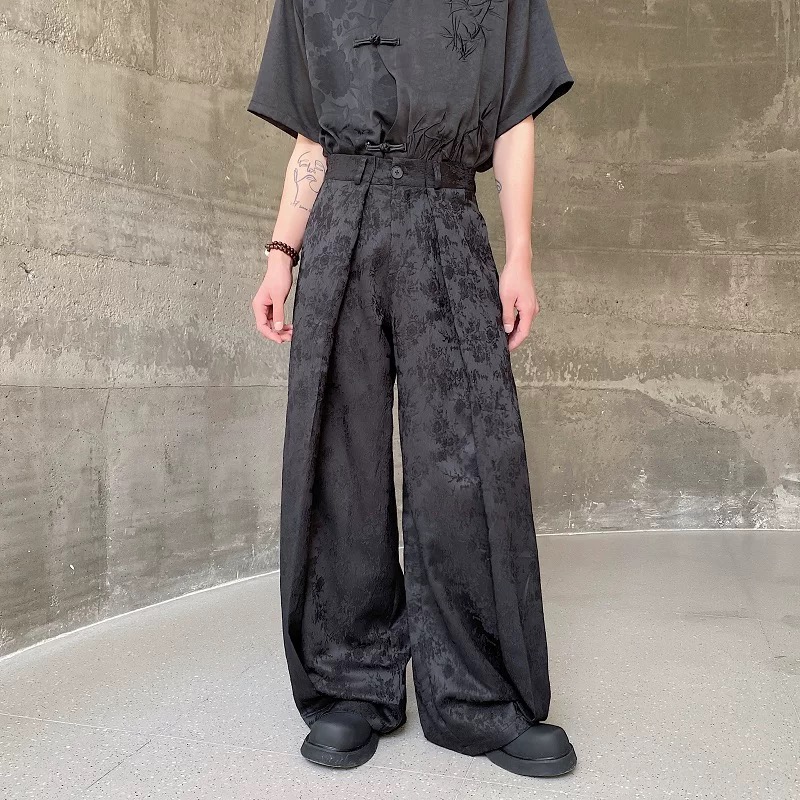 Street Fashion In Chinese - Erkekler Çin Tarzı Geniş Bacak Pantalon