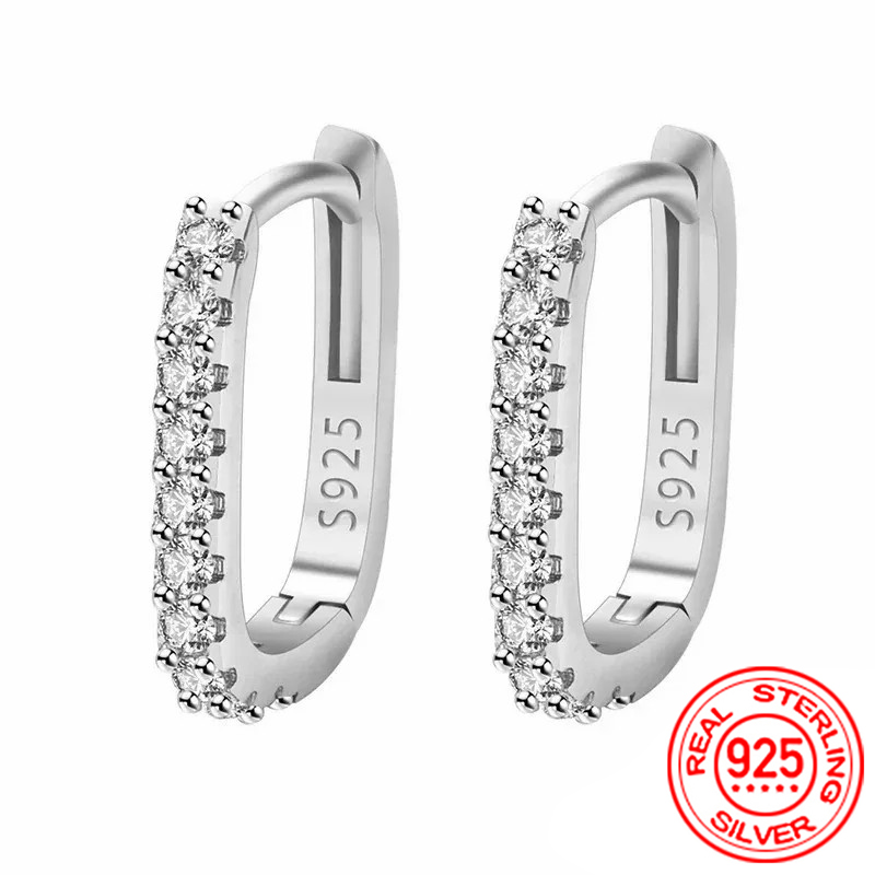Street Fashion Earrings - Yüksek kaliteli 925 Ayar Gümüş Kristal