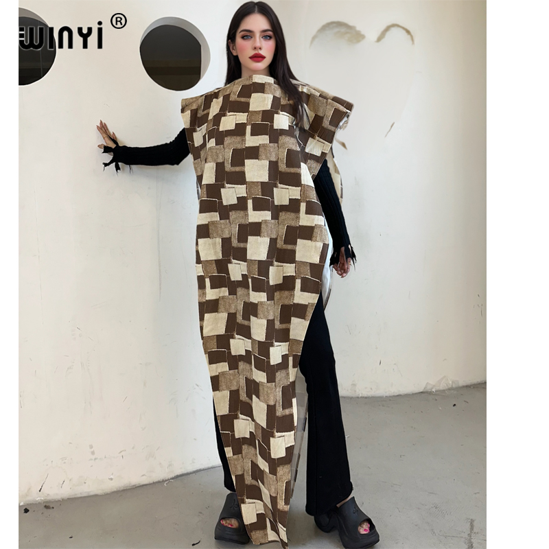 Street Fashion Dubai - WINYI Orijinal Eski bir denim panço