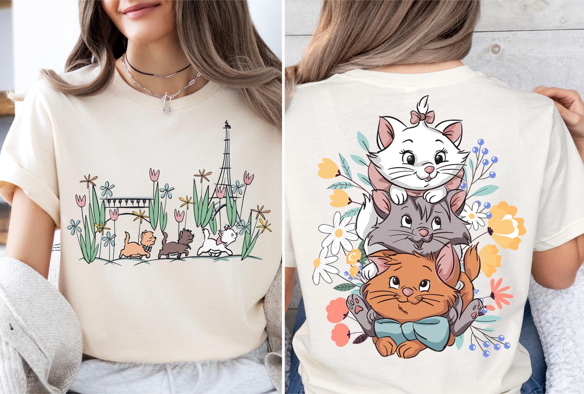 Italy Fashion Street - Kadın Yaz Karikatür Yeni T-Shirt Aristocats
