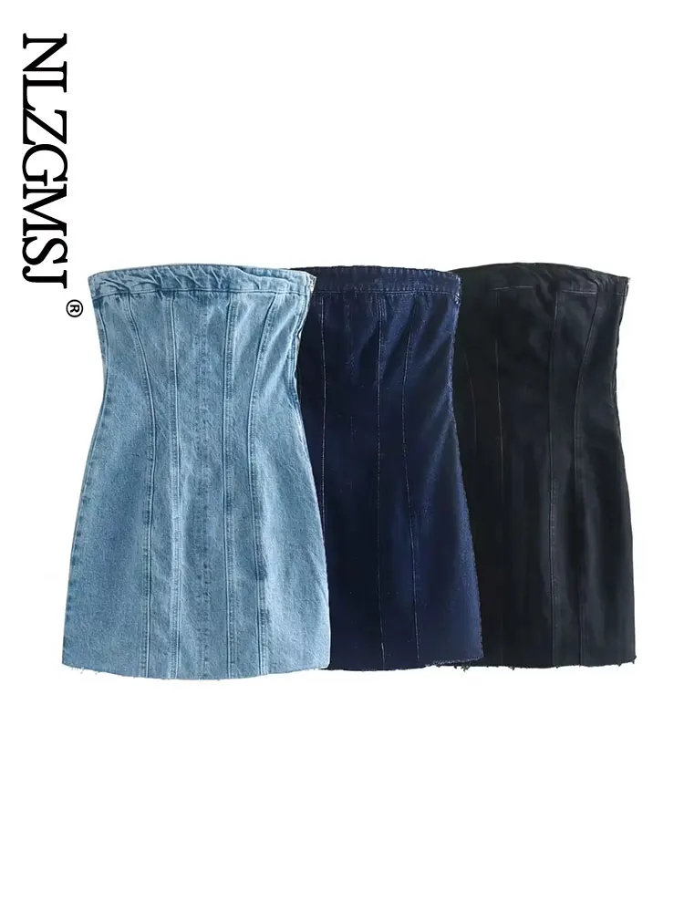 Street Fashion Style Youtube - Nlzgmsj seksi mavi Denim kılıf Mini