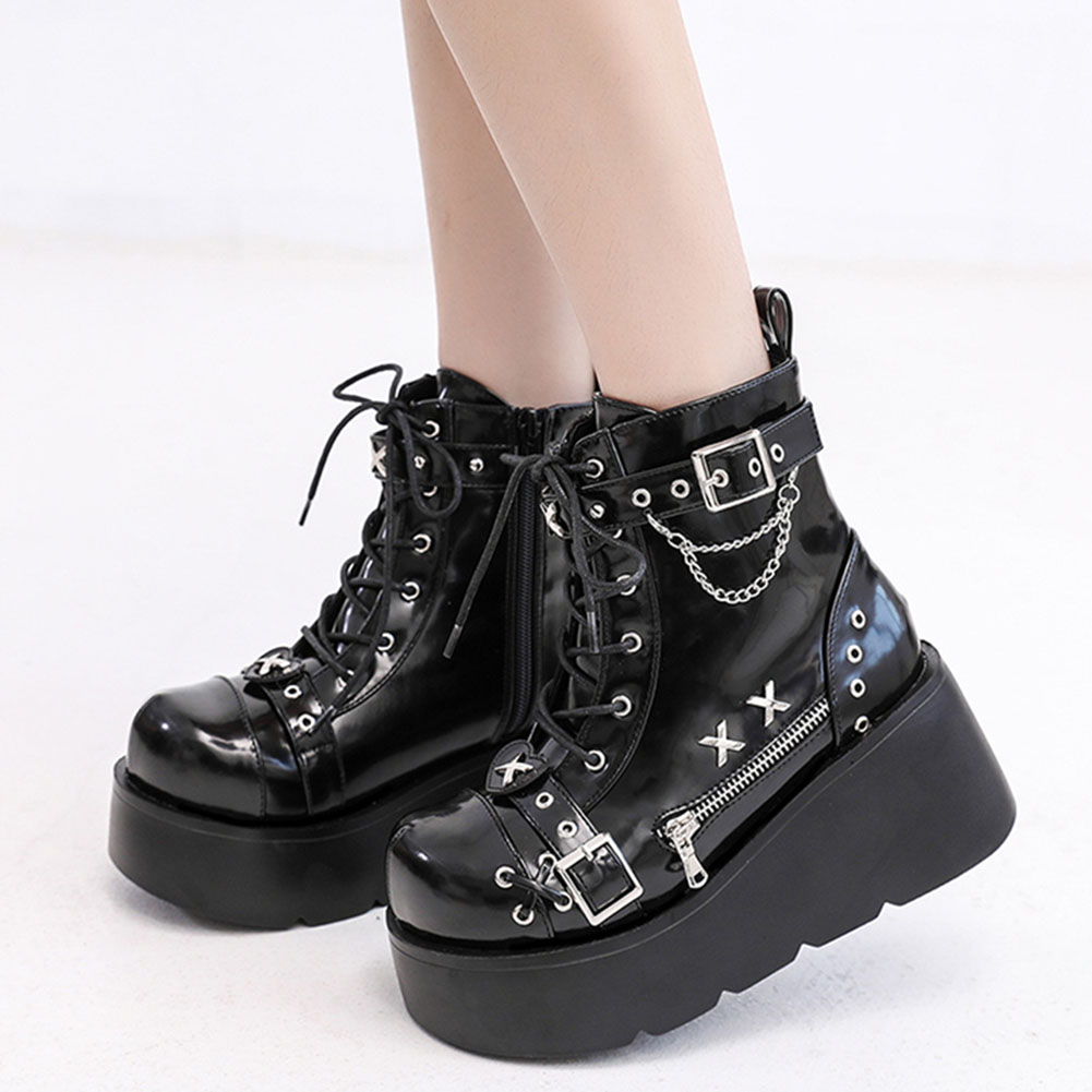 Street Fashion Punk - Yepyeni Bayanlar Goth Platform Bilek Botları