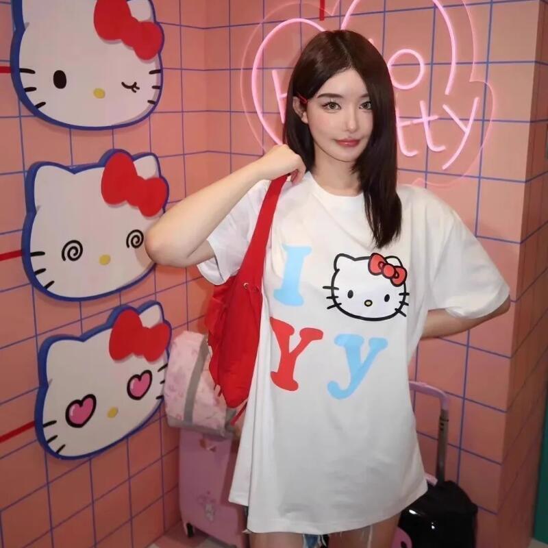 Street Fashion Us - Kısa Kollu Sanrio Yaz Saf Pamuklu