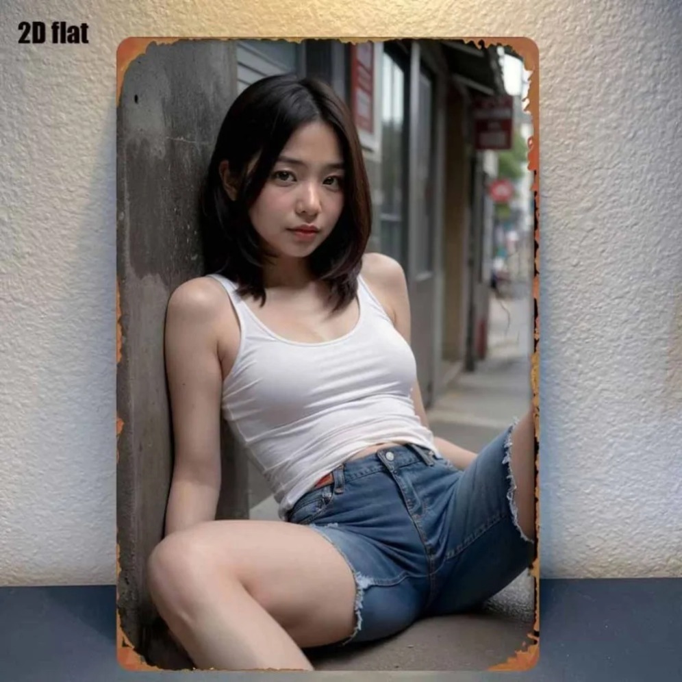 Asian Street Fashion Girls - Yeni Trend HD Metal Duvar Sanatı
