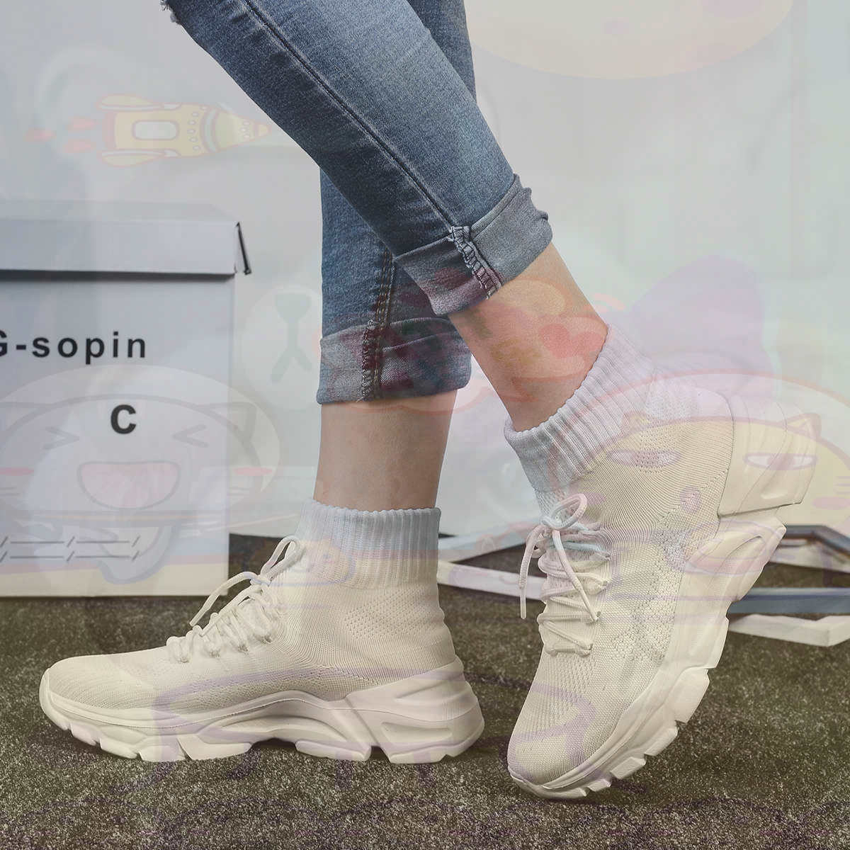 Asian Street Fashion Girls - Yüksekliği Artırır Sümer Basketbol Basketbol kadın