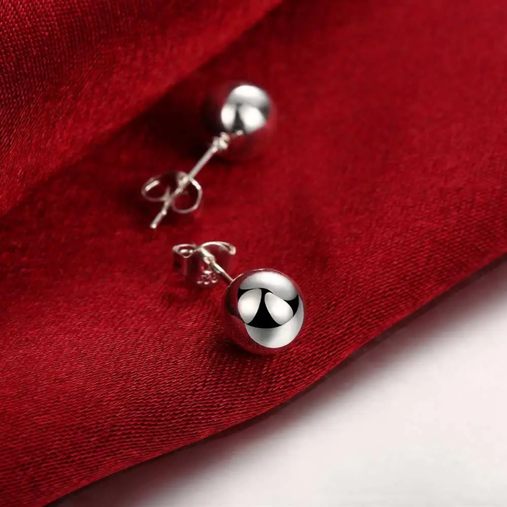 925 Ayar Gümüş klasik 8mm 10 M - Street Fashion Earrings incelemesi ve fiyatı