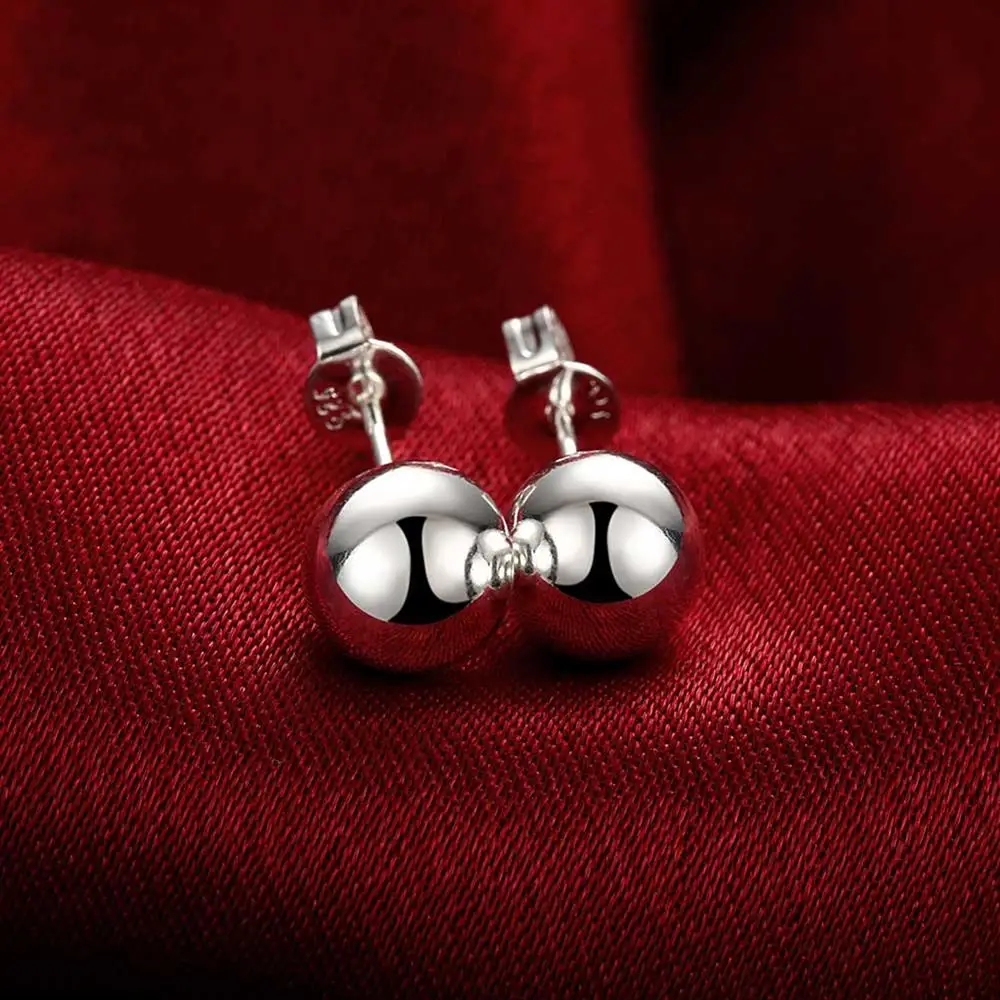 925 Ayar Gümüş klasik 8mm 10 M - Street Fashion Earrings incelemesi ve fiyatı