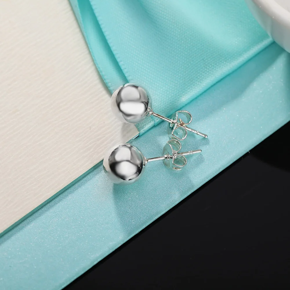 925 Ayar Gümüş klasik 8mm 10 M - Street Fashion Earrings incelemesi ve fiyatı