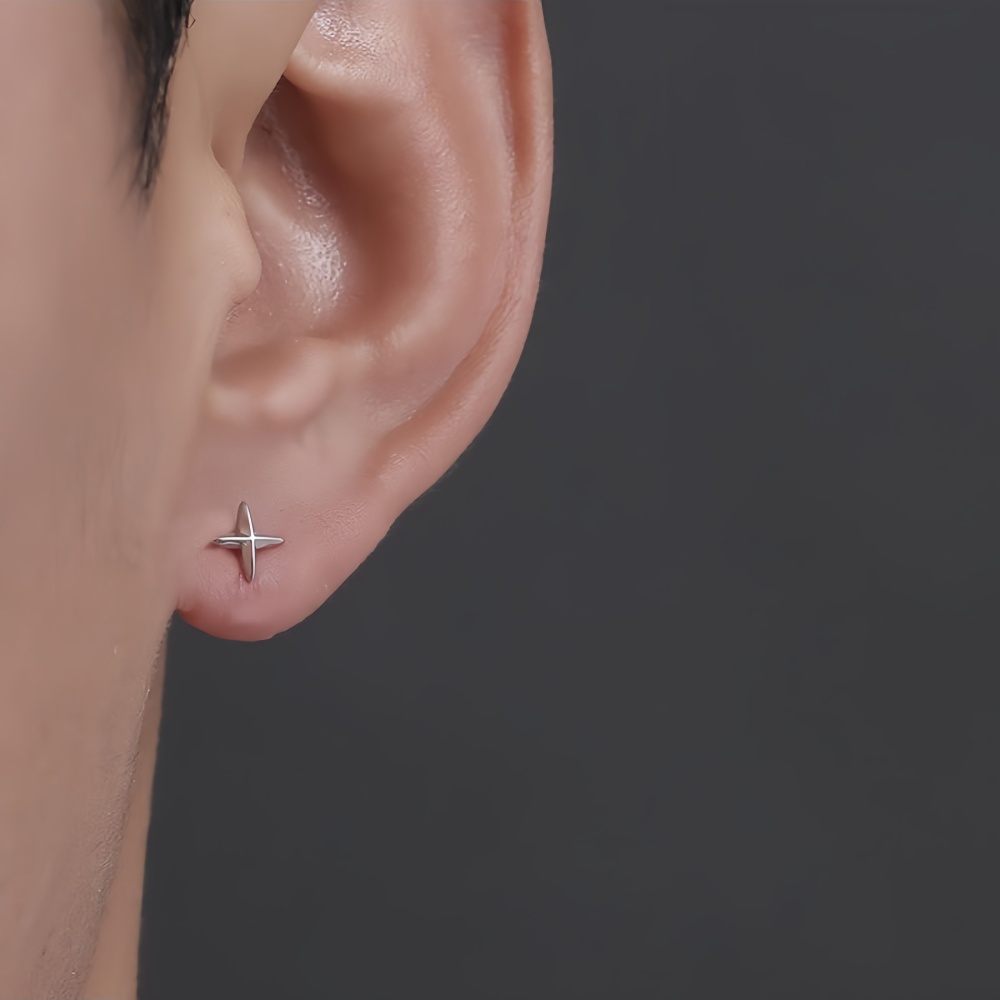 Basit Çapraz Yıldız Erkekler A - Street Fashion Earrings incelemesi ve fiyatı