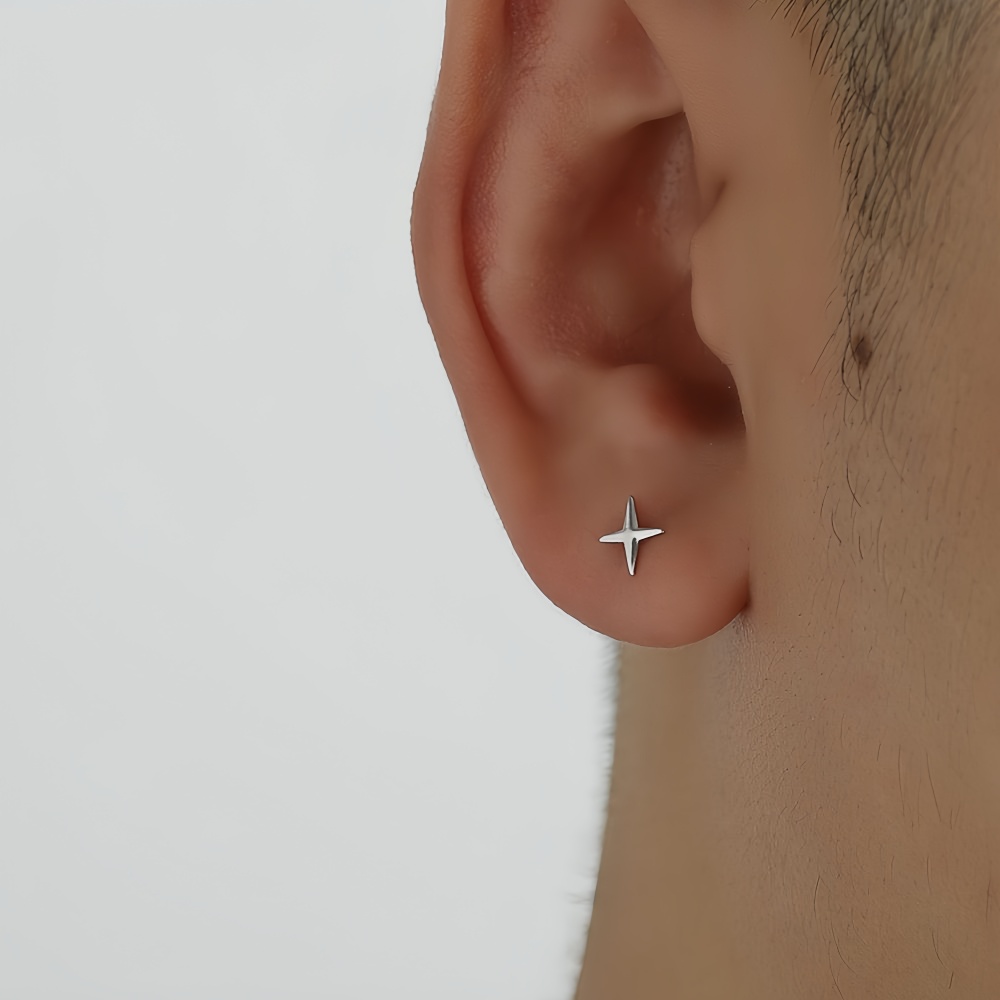 Basit Çapraz Yıldız Erkekler A - Street Fashion Earrings incelemesi ve fiyatı