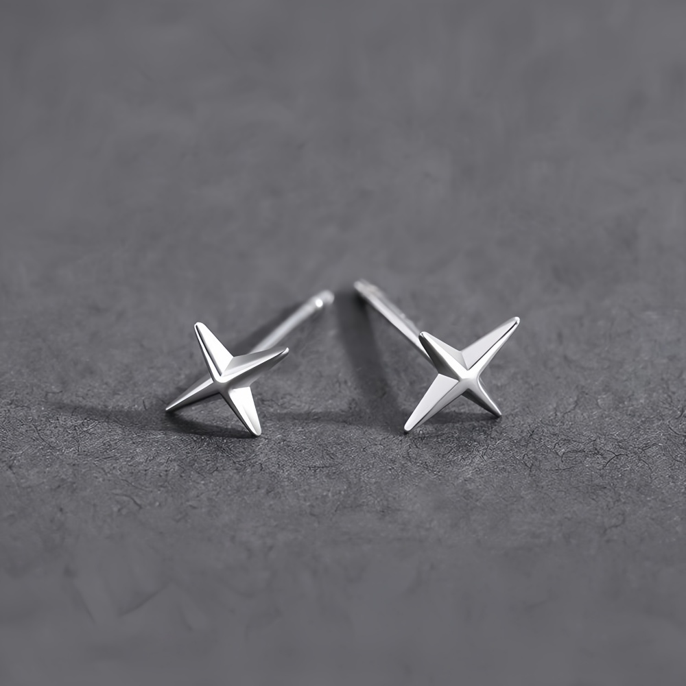 Basit Çapraz Yıldız Erkekler A - Street Fashion Earrings incelemesi ve fiyatı