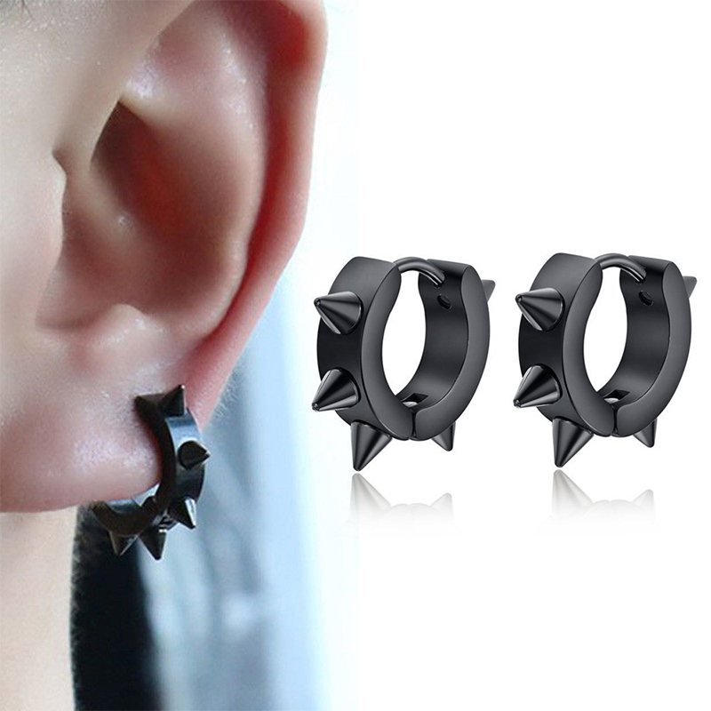 6 Pairs siyah Unisex küpe seti - Street Fashion Earrings incelemesi ve fiyatı