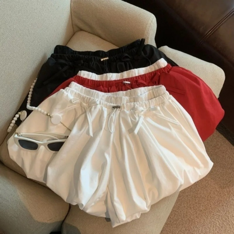 Yüksek Bel Katı Bud Şort Lolit - Japanese Street Fashion Female incelemesi ve fiyatı
