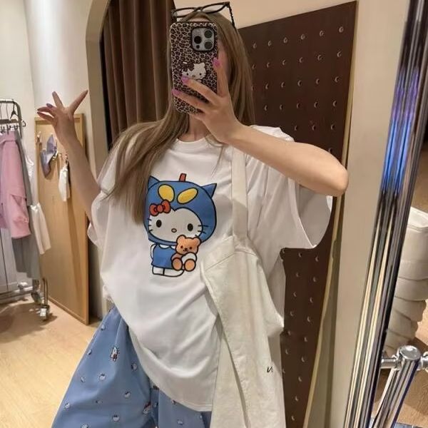 Kısa Kollu Hello Kitty Baskılı - Street Fashion Us incelemesi ve fiyatı