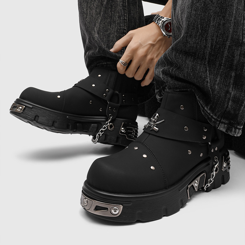 Rock Punk Metal Patchwork Moto - Street Fashion Punk incelemesi ve fiyatı