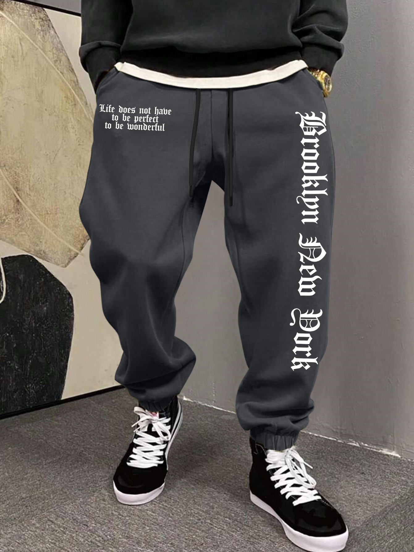 Erkek Estetik NYC Yaşam Slogan - Street Fashion Nyc incelemesi ve fiyatı