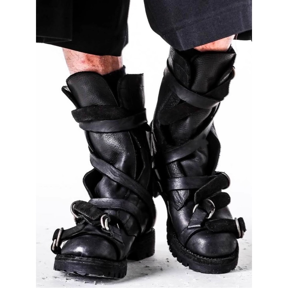 Erkek Deri Motosiklet Botları  - Street Fashion Punk incelemesi ve fiyatı